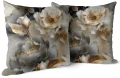 Poszewka dekoracyjna z motywem kwiatowym 50x50 - 29245