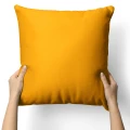 Poszewka dekoracyjna jednobarwna żółta 45x45 - 29310