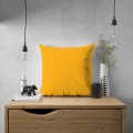Poszewka dekoracyjna jednobarwna żółta 45x45 - 29315