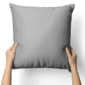 Poszewka dekoracyjna jednobarwna szara 45x45 - 29355