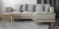 Poszewka dekoracyjna jednobarwna szara 45x45 - 29361