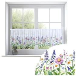 Firana zazdrostka 150x50 motyw kwiatowy 0380