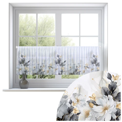 Firana zazdrostka 150x50 motyw kwiatowy 0225 - 29499
