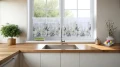 Firana zazdrostka 150x50 motyw kwiatowy 0225 - 29500
