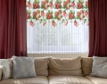 Firana na taśmie 300x150  motyw truskawek 0577 - 29657