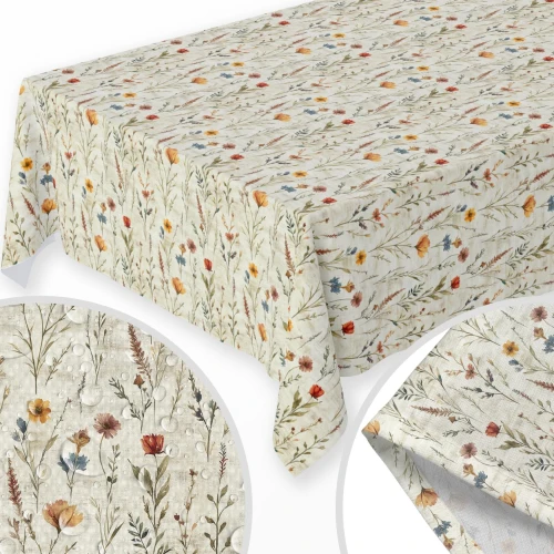 Obrus plamoodporny motyw kwiatowy 120x220 0393 - 30037
