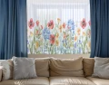 Firana gotowa woal motyw kwiatowy 300x160 na żabki 0379 - 30134
