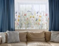 Firana gotowa woal motyw kwiatowy 300x160 na żabki 0381 - 30137
