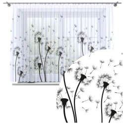 Firana gotowa woal dmuchawce 300x150 na żabki 0373