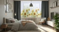 Firana gotowa woal słoneczniki 300x150 na żabki 0377 - 30150