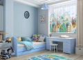 Firana gotowa woal dziecięca 300x150 na żabki  0411 - 30154