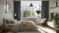 Firana na taśmie 300x120 motyw dmuchawców 0373 - 30158