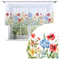 Firana na taśmie 300x120 motyw kwiatów 0379 - 30175