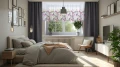 Firana na taśmie 300x120 motyw kwiatów 0010 - 30182
