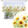 Firana na taśmie 300x120 motyw słoneczników 0377 - 30187