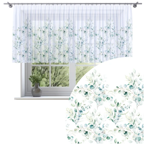 Firana na taśmie 300x120 motyw liści 0073 - 30191