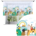 Firana na taśmie dziecięca wzór koparka 0411 - 30371