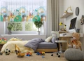 Firana na taśmie dziecięca wzór koparka 0411 - 30372