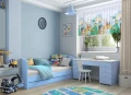 Firana na taśmie dziecięca wzór koparka 0411 - 30374