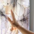Firana na taśmie 140x240 w kwiaty 202 - 30525