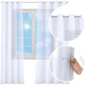 Firana gotowa biała woal 145x250 przelotki - 30543