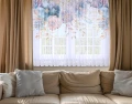 Firana na taśmie 300x160 wzór kwiaty 150 - 30561