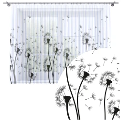 Firana na taśmie 400x160 cm wzór dmuchawce 373