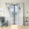 Firana na taśmie 140x230 cm wzór kwiaty 225 - 30591