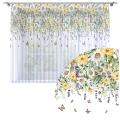 Firana na taśmie 400x160 cm wzór kwiaty 807 - 30610