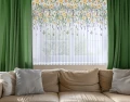Firana na taśmie 400x160 cm wzór kwiaty 807 - 30611