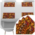 PODKŁADKA JESIENNA POD TALERZ ZESTAW 4 SZTUKI NA STÓŁ 45X30 CM JESIEŃ 0462 - 30698