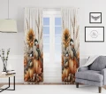 ZASŁONA GOTOWA JESIENNA 140X250 CM NA TAŚMIE TUNEL ŻABKI JESIEŃ 0459 - 30802