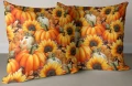 POSZEWKA DEKORACYJNA JESIENNA NA PODUSZKĘ 45X45 CM OZDOBNA JESIEŃ 0443 - 30989