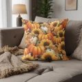 POSZEWKA DEKORACYJNA JESIENNA NA PODUSZKĘ 45X45 CM OZDOBNA JESIEŃ 0443 - 30991