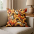POSZEWKA DEKORACYJNA JESIENNA NA PODUSZKĘ 45X45 CM OZDOBNA JESIEŃ 0443 - 30994