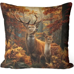 POSZEWKA DEKORACYJNA JESIENNA NA PODUSZKĘ 45X45 CM OZDOBNA JESIEŃ 0455