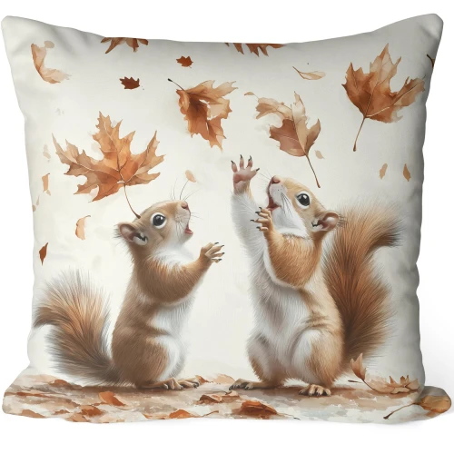 POSZEWKA DEKORACYJNA JESIENNA NA PODUSZKĘ 45X45 CM OZDOBNA JESIEŃ 0458 - 31033