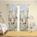  ZASŁONA GOTOWA DO POKOJU DZIECKA 140X250 CM NA TAŚMIE ZWIERZĘTA LAS 0409 - 31114
