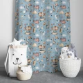 ZASŁONA GOTOWA DO POKOJU DZIECKA 140X250 CM NA TAŚMIE ŻABKI TUNEL DINO 0608 - 31129
