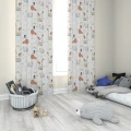  ZASŁONA GOTOWA DO POKOJU DZIECKA 140X250 CM NA TAŚMIE ŻABKI ZWIERZĘTA 0612 - 31160