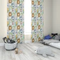  ZASŁONA GOTOWA DO POKOJU DZIECKA 140X250 CM NA TAŚMIE ŻABKI ZWIERZĘTA 0613 - 31168