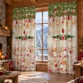  ZASŁONY GOTOWE NA ŻABKI TAŚMIE ŚWIĄTECZNE 140X250 CM ZASŁONA ŚWIĘTA480 - 31259