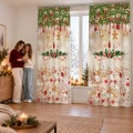  ZASŁONY GOTOWE NA ŻABKI TAŚMIE ŚWIĄTECZNE 140X250 CM ZASŁONA ŚWIĘTA480 - 31267