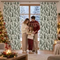  ZASŁONY GOTOWE NA ŻABKI TAŚMIE ŚWIĄTECZNE 140X250 CM ZASŁONA ŚWIĘTA 629 - 31278