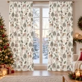  ZASŁONY GOTOWE NA ŻABKI TAŚMIE ŚWIĄTECZNE 140X250 CM ZASŁONA ŚWIĘTA 631 - 31305