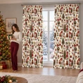  ZASŁONY GOTOWE NA ŻABKI TAŚMIE ŚWIĄTECZNE 140X250 CM ZASŁONA ŚWIĘTA 632 - 31328