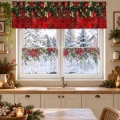  LAMBREKIN ŚWIĄTECZNY GOTOWA ZASŁONA 140X50 CM NA TUNEL BOŻE NARODZENIE 0356 - 31361