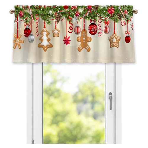  LAMBREKIN ŚWIĄTECZNY GOTOWA ZASŁONA 140X50 CM NA TUNEL BOŻE NARODZENIE 0480 - 31362