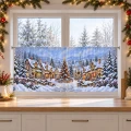  ZAZDROSTKA GOTOWA FIRANA ŚWIĄTECZNA 150X50 CM WOAL BOŻE NARODZENIE 627 - 31401