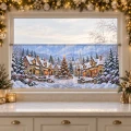  ZAZDROSTKA GOTOWA FIRANA ŚWIĄTECZNA 150X50 CM WOAL BOŻE NARODZENIE 627 - 31403
